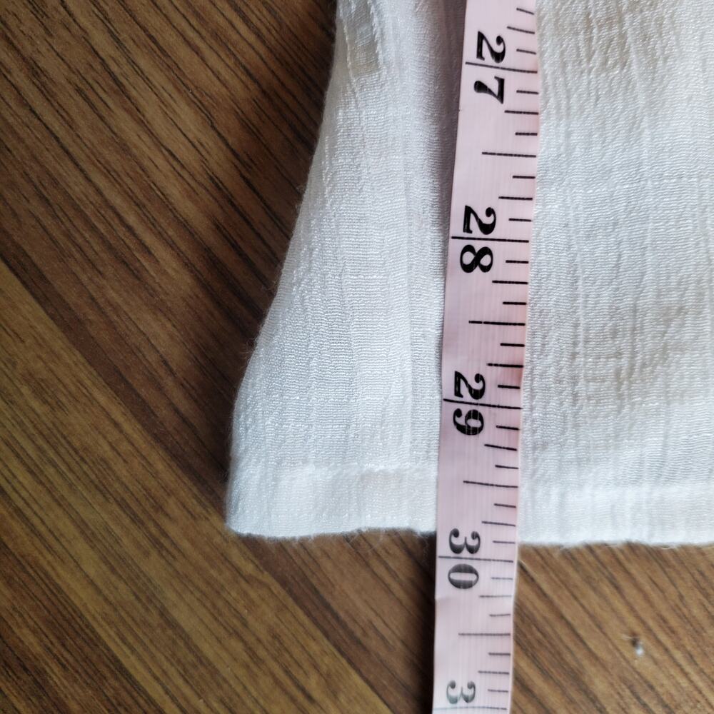 JM Collection Pants Size Medium White Lined Wide Leg Elastic Waist - Picture 6 of 6